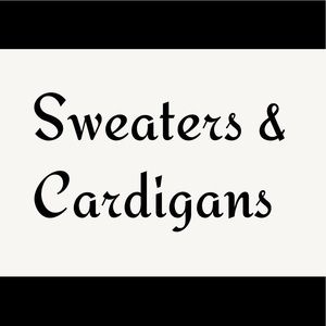 Sweaters and cardigans